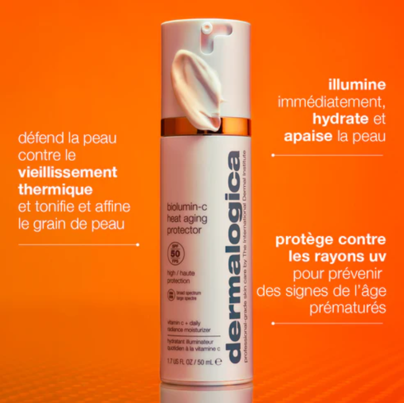 Biolumin-C Heat Aging Protector SPF 50 – Hydratant éclat et protection à la vitamine C Marine Lemaitre Skincare
