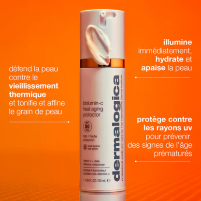 Biolumin-C Heat Aging Protector SPF 50 – Hydratant éclat et protection à la vitamine C Marine Lemaitre Skincare